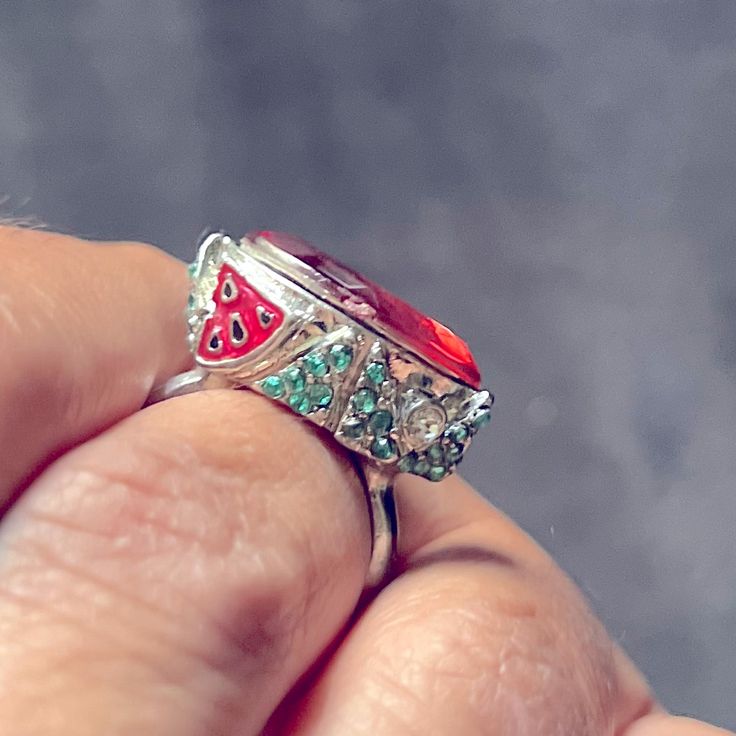 Torrid Watermelon Ring Size 10 Never Worn Ring Color, Size 10 Rings, Womens Jewelry Rings, Watermelon, Ring Size, Size 10, Women Jewelry, Ring, 10 Things