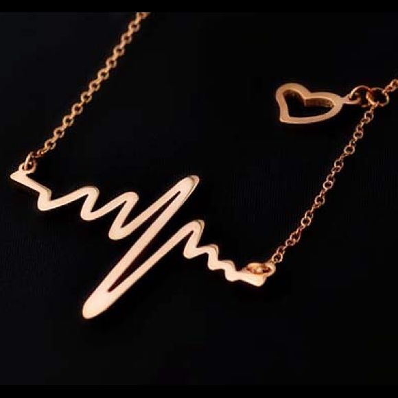 This Is A Brand New Ekg Heart Beat Necklace, Adorned With A Lovely Cute Dangling Open Heart. This Necklace Measures At 15" In Length Plus An Additional 1.96" In Adjustability. The Pendant Is 3.5cm In Width And 2.5cm In Height. This Is Available In 3 Different Ways, 14k Rose Gold Plated, 14k Gold Plated And Silver Plated Trendy Rose Gold Charm Necklaces For Valentine's Day, Heart-shaped Rose Gold Charm Necklace, Trendy Rose Gold Heart Charm Necklaces, Trendy Rose Gold Heart Charm Necklace, Trendy Rose Gold Heart Necklace, Heart-shaped Rose Gold Metal Necklace, Rose Gold Metal Heart Necklace For Mother's Day, Rose Gold Metal Heart Necklace, Rose Gold Heart-shaped Metal Necklace