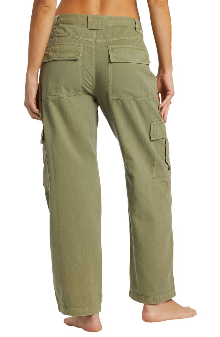 March to a utilitarian beat in these cargo pants cut from crisp cotton with a on-trend wide legs and plenty of pockets for all your daily essentials. 28" inseam; 18" leg opening; 12" front rise; 14" back rise (size 29) Zip fly with button closure Front slant pockets; back flap-patch pockets; cargo flap-patch pockets 100% cotton Hand wash, line dry Imported Mid-rise Cotton Parachute Pants With Pockets, Utility Cotton Parachute Pants Full Length, Full-length Cotton Cargo Jeans With Side Pockets, Full Length Cotton Cargo Jeans With Side Pockets, Cotton Cargo Jeans In Straight Fit, Mid-rise Cotton Pants With Multiple Pockets, Cotton Cargo Parachute Pants With Straight Leg, Cotton Cargo Style Parachute Pants With Straight Leg, Straight Leg Cotton Cargo Pants With Pockets