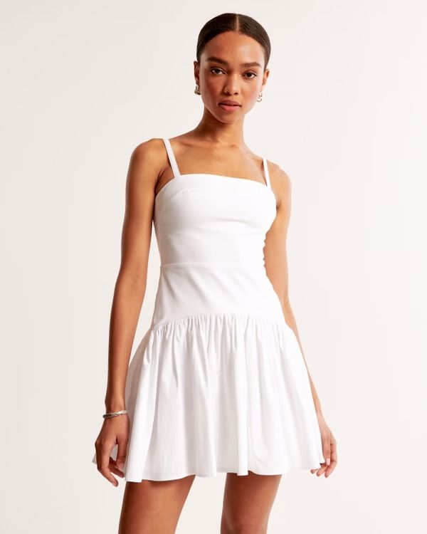 dress | Abercrombie.com Abercrombie And Fitch Dress, Dropped Waist Dress, Cute Jumpsuits, Palm Beach Style, Abercrombie And Fitch Dresses, Mini Robes, Grad Dresses, Straight Neckline, Dropwaist Dress