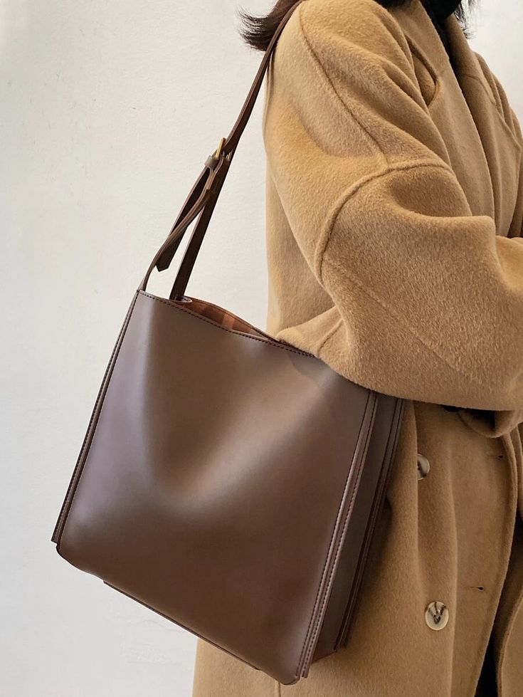 Minimalist Tote Bag for Sale Australia| New Collection Online| SHEIN Australia Uni Bag, Minimalist Tote Bag, Minimalist Tote, Hand Bags For Women, Vegan Leather Tote Bag, Everyday Handbag, Vegan Leather Tote, Girly Bags, Fancy Bags