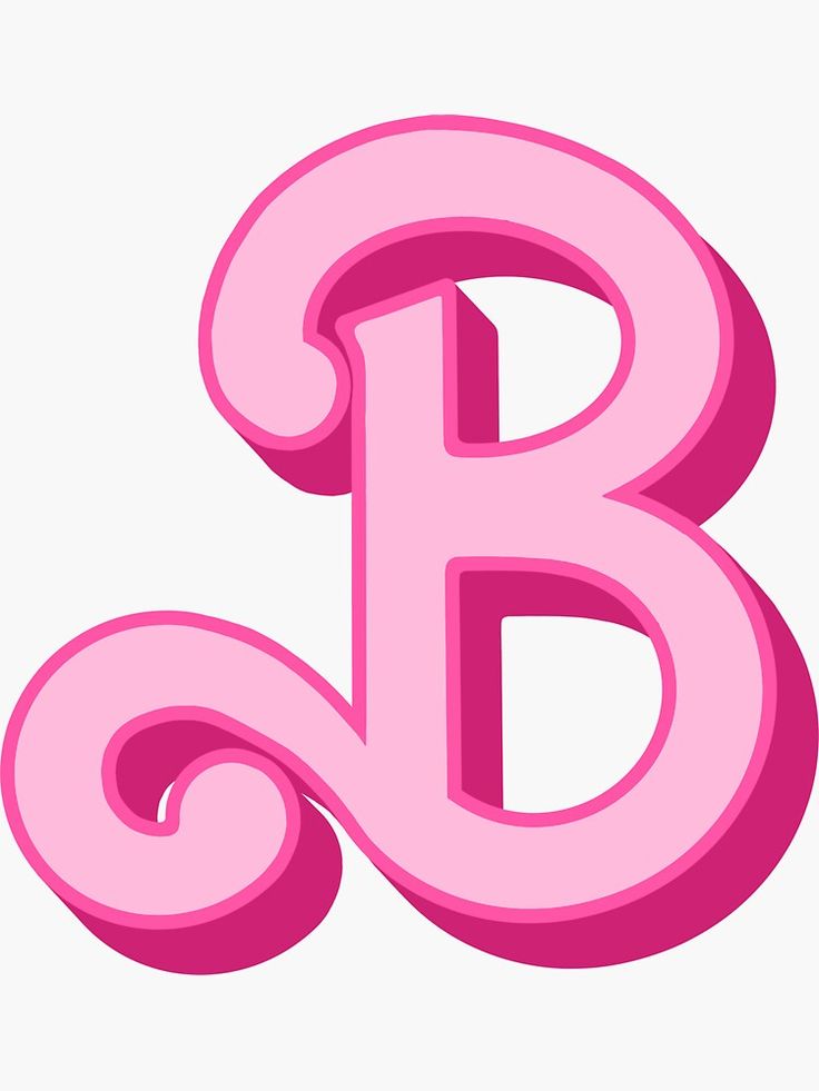 the letter b is made up of pink letters