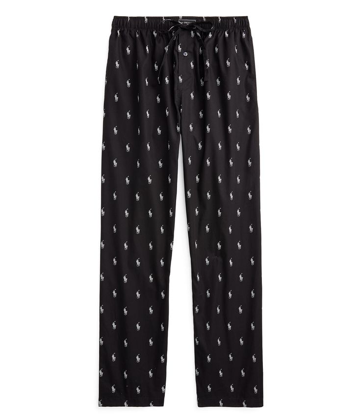 From Polo Ralph Lauren&#x2C; these pants feature:Allover printed iconic pony designElastic waistButton flyCottonMachine washableImported. Polo Pjs Pants, Polo Pj Pants, Plt Pants, Polo Pajama Pants, Ralph Lauren Pajamas, Polo Sweatpants, Raph Lauren, Bf Gift, Polo Pants