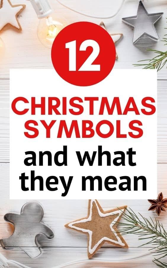 christmas symbols with the words 12 christmas symbols and what they mean in them on top