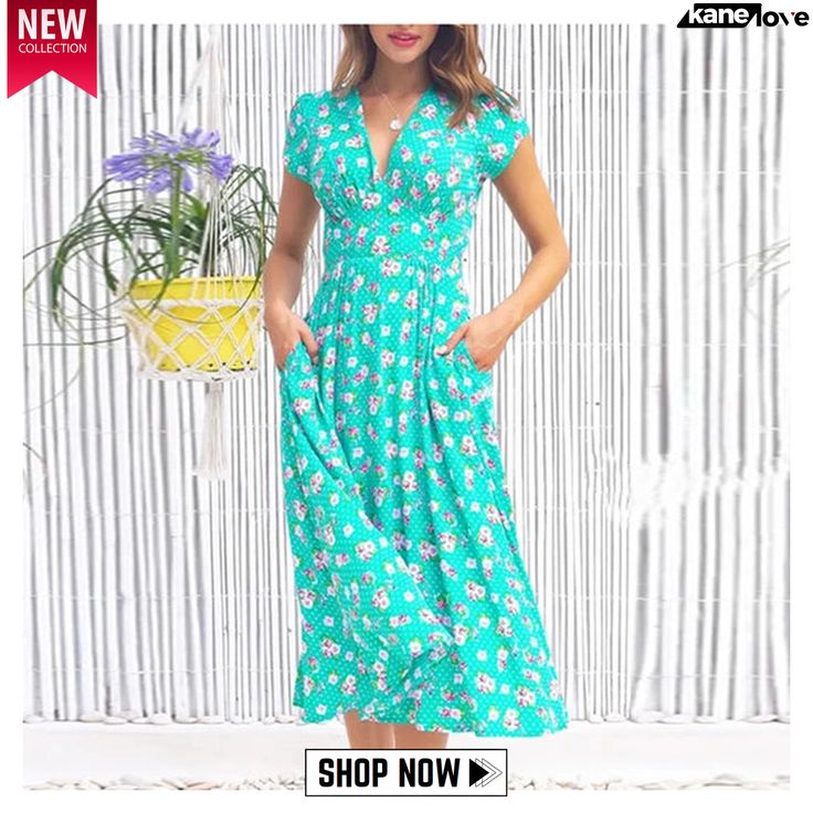 Light and Cool Dress Floral Print Party Dress, Yellow Midi Dress, Mombasa, Rose Boutique, Bohemian Print, Midi Dress Summer, Midi Short Sleeve Dress, Vestido Casual, Floral Print Shorts