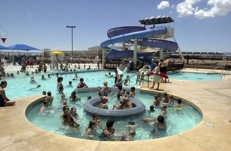 many people are in the pool and having fun