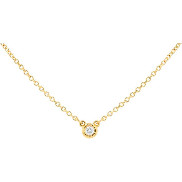 18K Yellow Gold Tiffany & Co Diamond Solitaire Necklace with 0.05 Carat Round Diamond Tiffany Diamond Necklace, Diamond Necklace Tiffany, Gold Tiffany, Tiffany And Co Necklace, Solitaire Necklace, Diamond Birthstone, Diamond Solitaire Necklace, Luxury Necklace, Solitaire Necklaces