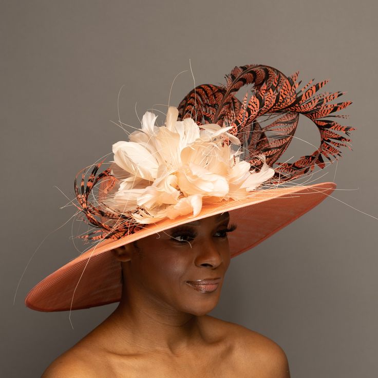 Kentucky Derby Hats With Structured Crown, Custom Fitted Top Hat For Kentucky Derby, Kentucky Derby Fascinator Hat For Fashion Events, Kentucky Derby Fascinator For Fashion Events, Fitted Hat For Fashion Events In Spring, Chic Hat With Structured Crown, Elegant Brown Felt Hat For Summer, Chic Fitted Hat With Structured Crown, Luxury Hat With Short Brim For Royal Ascot