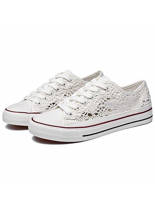 Rubber sole Fashion Knitted Material: The women’s white sneakers with nice knitted mesh upper material, breathable enough for hot summer weather, all the shoes are designed with quality and comfortable in mind , tone on tone adjustable laces are very flexible no matter for wide or narrow foot. Anti-slip Outsole and Soft Padded Insole Suitable for gym, sports and casual wear, durable use for summer, autumn, spring and winter. White Lace-up Sneakers With Elastic Laces, Casual Lace-up Canvas Shoes With White Laces, White Casual Slip-on Sneakers With Elastic Laces, Comfortable Mesh Lace-up Sneakers, White Breathable Lace-up Canvas Shoes, White Mesh Low-top Slip-on Sneakers, High-top Sneakers With White Laces For Spring, Spring High-top Sneakers With White Laces, Spring Low-top Sneakers With White Laces