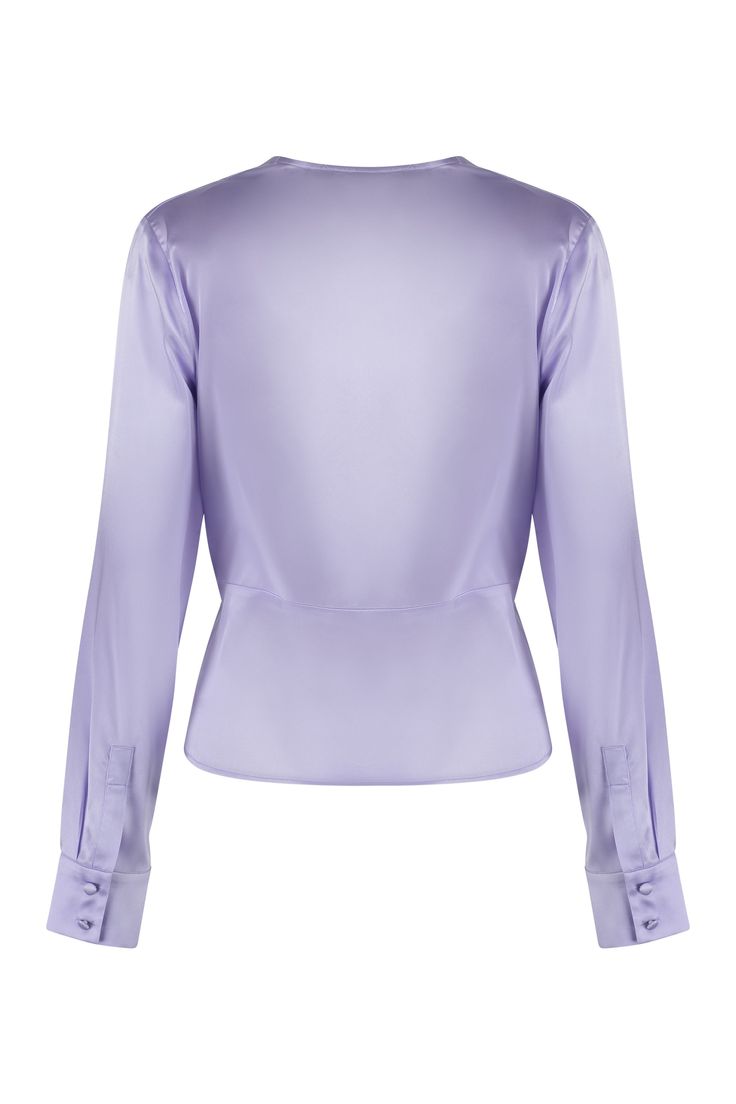 94% Silk, 6% Elastane Silk Fitted Tops For Workwear, Fitted Silk Tops For Workwear, Fitted Silk Shirt For Daywear, Chic Fitted Silk Tops, Fitted Silk Chic Tops, Fitted Long Sleeve Silk Blouse, Fitted Silk Blouse With Long Sleeves, Fitted Silk Long Sleeve Blouse, Fitted Silk Shirt For Evening