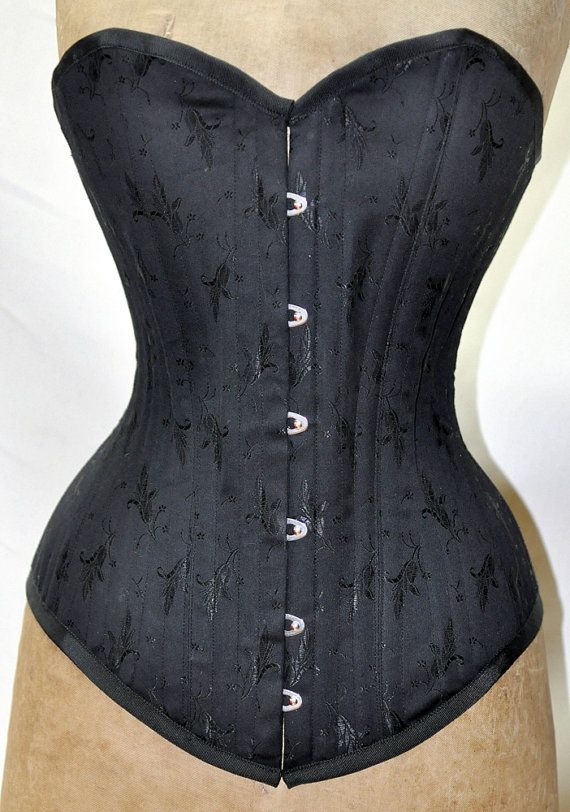 Victorian Fitted Underbust Corset, Victorian Fitted Overbust Bodice, Victorian Fitted Underbust Bodice, Strapless Fitted Corset Dress For Costumes, Gothic Wedding Corset Belt With Corset Back, Victorian Fitted Corset Dress, Gothic Fitted Bodice For Wedding, Fitted Gothic Bodice For Wedding, Black Fitted Bodice Corset For Wedding