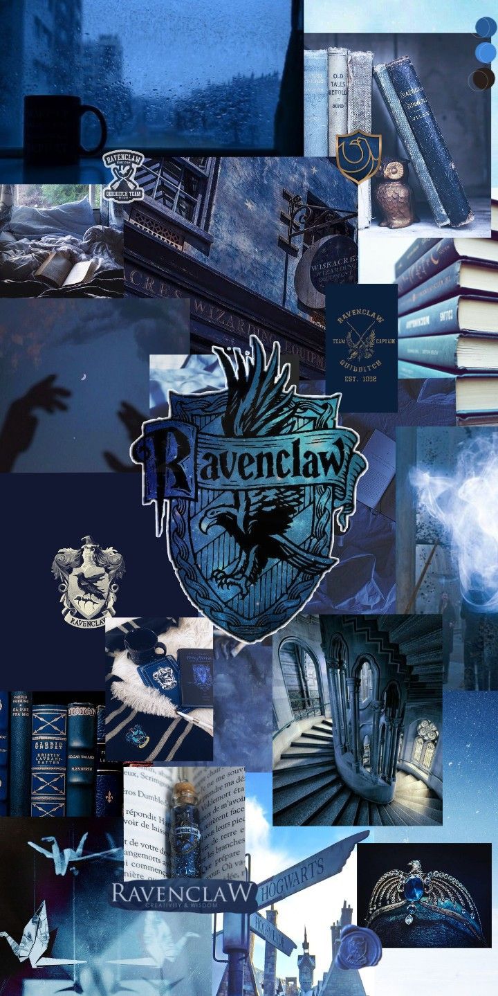 a collage of harry potter and ravenclaw images