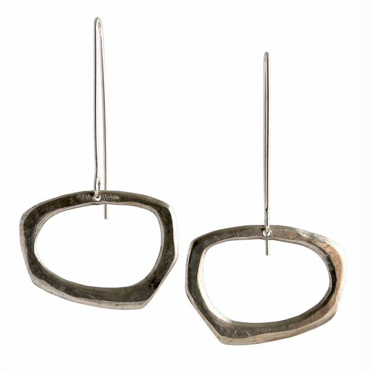 Silver Earrings - Easy to wear, Mid 20th Century Modern inspired, perfect day or evening style. An absolute go to pair of earrings! Retro Organica Earrings No.16 are handmade in sterling silver with a bright finish and sterling silver elongated French wires. Modern Polished Earrings For Gifts, Modern Earrings With Polished Finish As Gift, Modern Earrings With Polished Finish For Gift, Minimalist Sterling Silver Earrings For Formal Occasions, Everyday Metal Earrings With Polished Finish, Modern Drop Earrings, Minimalist Polished Drop Earrings, Modern Polished Finish Linear Earrings For Gift, Modern Linear Earrings For Anniversary