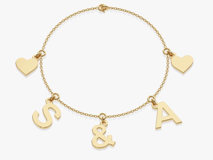 A Letter Charm Bracelet in 14k Gold is a personalized and stylish accessory that holds sentimental value. This bracelet features individual charms crafted from high-quality 14k gold, showcasing a radiant and timeless elegance. The charms are intricately designed in the form of letters, allowing for personalized combinations that can spell out names, initials, or meaningful words. FEATURES • Made to Order • Gold Kt: 14k Solid Gold, 18k Solid Gold • Gold Color: Rose Gold, Yellow Gold, White Gold • Elegant Personalized Charm Bracelet With Nameplate, Elegant Nameplate Charm Bracelet For Gift, Elegant Nameplate Charm Bracelet Gift, Elegant Personalized Nameplate Charm Bracelet, Elegant Nameplate Charm Bracelet For Personalized Gift, Customizable Gold Sterling Silver Bracelets, Customizable Gold Sterling Silver Bracelet, Customizable Nameplate Charm Bracelet, Personalized Gold Sterling Silver Bracelet