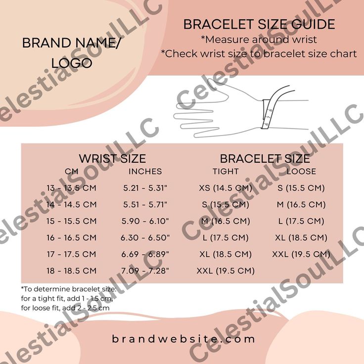 the braclet size guide for braclet sizes