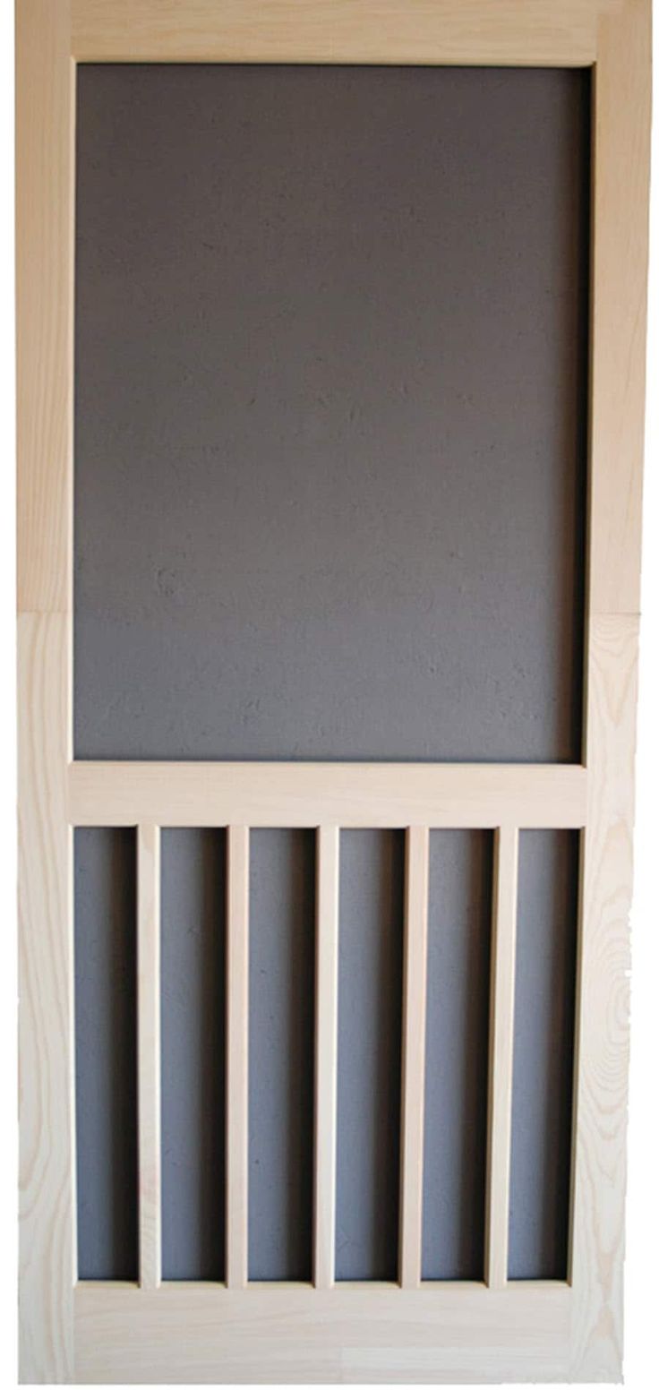 an unfinished wooden frame with black paint on the bottom and bottom panel, along with grey wallpaper