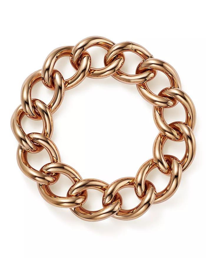 Luxury Pink Gold Bracelet For Formal Occasions, Modern Rose Gold Bracelets With Gold Chain, Modern Rose Gold Bracelet With Gold Chain, Chic Formal Rose Gold Bracelet, Elegant Rose Gold Chain Link Bracelet, Chic Rose Gold Bracelet For Formal Occasions, Luxury Rose Gold Chain Link Bracelet, Elegant Rose Gold Bracelet With Solid Links, Luxury Rose Gold Bracelets With Polished Finish