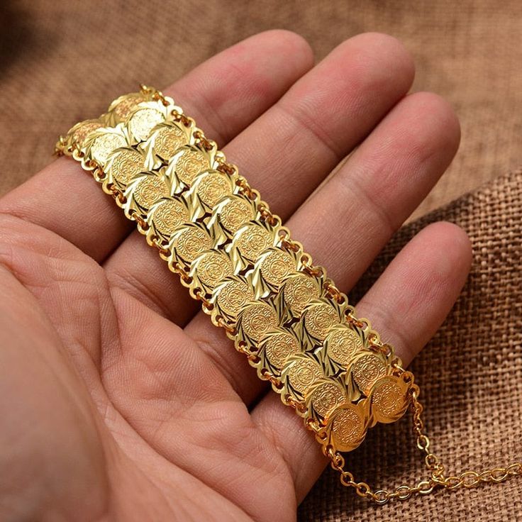 VVS Jewelry hip hop jewelry bracelets Two layers Gold Coin Bangle Bracelet Middle Eastern Jewelry, Dubai Gold Jewelry, African Gifts, Coin Bracelet, Bangles Bracelets, Gold Bracelet For Women, Wedding Bridal Jewellery, African Jewelry, Gold Plated Bracelets