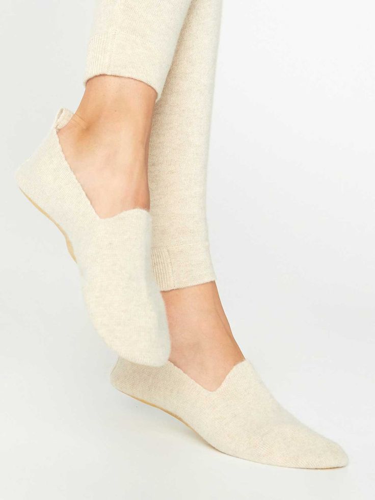 Women's Cashmere Slipper Socks, Beige Comfortable Beige Loafers For Fall, Beige Slip-ons With Rubber Sole For Fall, Comfortable Slippers With Almond Toe And Leather Sole, Classic Beige Slippers With Round Toe, Comfortable Beige Loafers With Rubber Sole, Classic Beige Round Toe Slippers, Comfortable Beige Loafers With Leather Sole, Classic Round Toe Slippers For Fall, Lori Dress