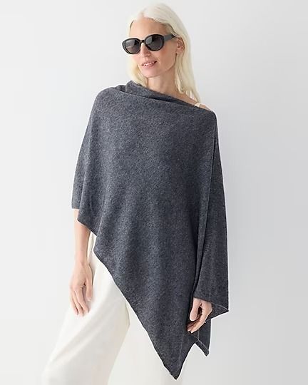 J.Crew: Cashmere-wool Blend Poncho For Women Poncho For Women, Timeless Knitwear, Poncho Outfit, Cashmere Cape, Cashmere Poncho, Wool Poncho, Cashmere Wrap, Classic Cardigan, Classic Sweater