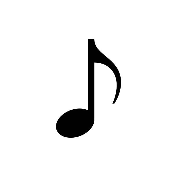 a black and white photo of a musical note