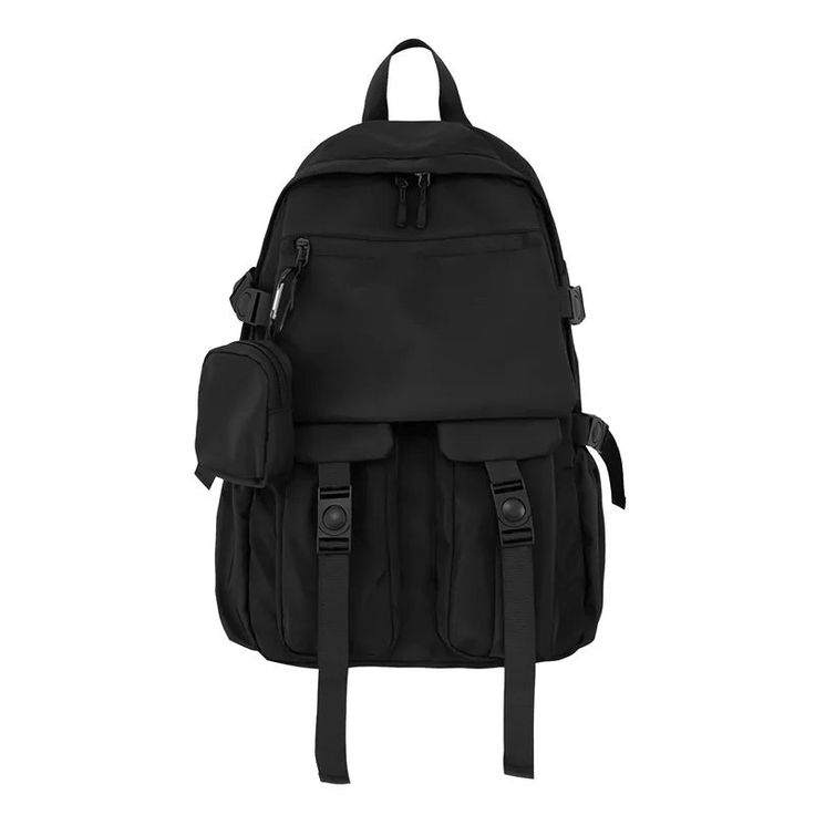 Kylethomasw Large-capacity Backpack For Women Man 2024 Waterproof School Bags For Teenagers Black Travel Backpack Males Bookbags Size:32cm*46cm*13cm Techwear Backpack For School, Techwear School Backpack, Techwear Style School Backpack, Black School Bag With Functional Pockets, Black School Bags With Functional Pockets, Black Travel Backpack With Pockets, Black Outdoor Backpack With Multiple Pockets, Waterproof Black Backpack For Streetwear, School Techwear Nylon Bags