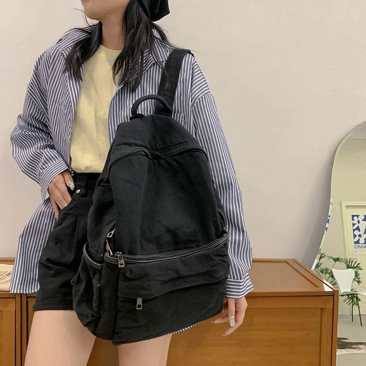 Simple Solid Color Canvas Backpack For Women College Student Vintage Laptop Bag Kawaii Ladies Travel Backpack Fashion Schoolbag Kawaii Ladies Backpack: Travel Kawaii Ladies Backpack Vintage Women Backpack: Canvas Female Laptop Bag Unisex backpack: Schoolbags for teenage girls Carrying System: Air Cushion Belt Capacity: 20-35 Litre Main Material: CANVAS semi_Choice: yes Backpack Size:length 31cm,Width 10cm,Height 37cm Harajuku Style Backpack For Everyday, Harajuku School Bags With Pockets, Everyday Harajuku Backpack Shoulder Bag, Harajuku Style Bags For Students, Back To School, Everyday Harajuku Style Backpack Shoulder Bag, Harajuku Style Student Bags For Back To School, Everyday Harajuku Rectangular Backpack, Everyday Harajuku Style Rectangular Backpack, Harajuku Large Capacity Backpack For Everyday