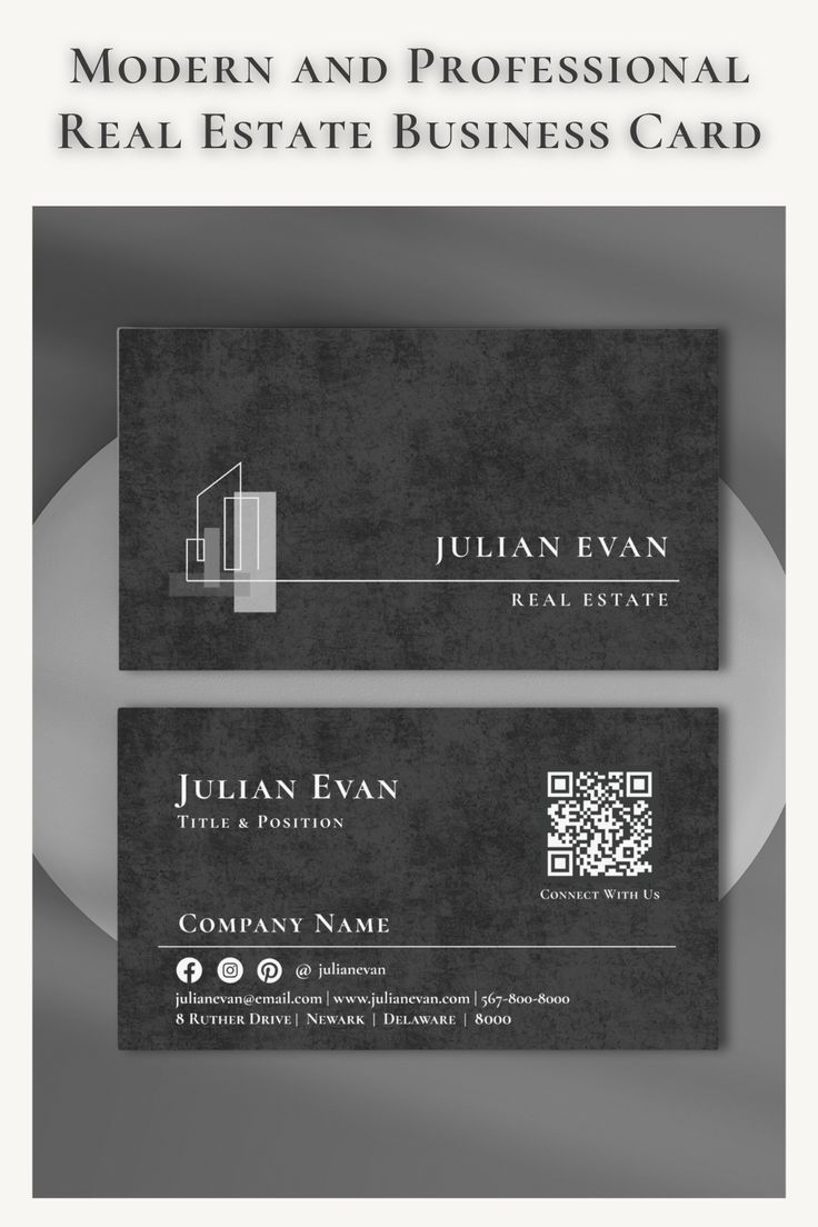 the business card is designed to be used for real estate