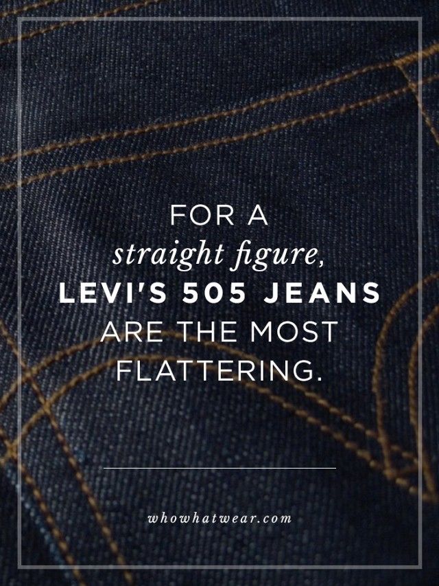 “The 505 is great for women with fewer curves through the seat and hips and slender legs. It has a lower rise than the 501, is a bit more square on the top, and has a slim, straight fit from... Levis Women Outfits, Typography Fashion, Art Web, Vintage Levis Jeans, Levi’s Jeans, Design Nail, 501 Jeans, Levi’s 501, Levi Jeans 501