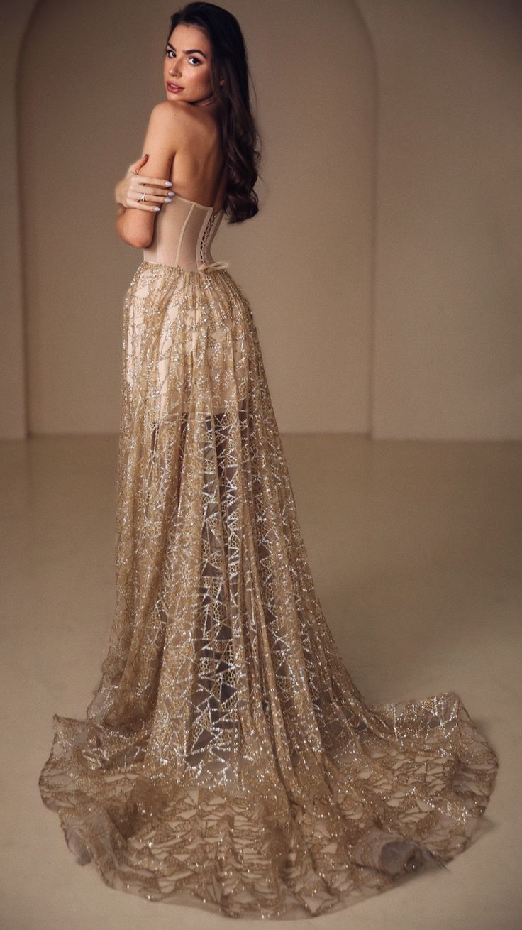 Golden Wedding Dress Bohemian Wedding Dress Sequin Corset - Etsy Golden Hour Prom Dress, Beige Ball Gown Wedding Dress, Glamorous Prom Ball Gown With Corset Back, Glamorous Ball Gown With Corset Back For Prom, Gold Sequined Gown For Prom, Glamorous Gold Tulle Dresses, Glamorous Floor-length Ball Gown With Boned Bodice, Gold Fitted Gown With Sweetheart Neckline, Glamorous Corset Dress With Sweetheart Neckline For Wedding