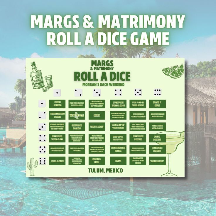 maros and matrimony roll a dice game