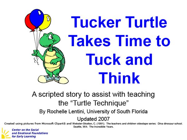 a poster with the words tucker turtle takes time to tuck and think