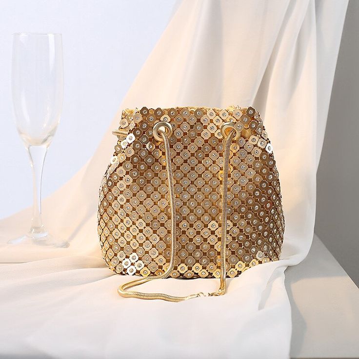 Embellishment:Chain,Crystals; Gender:Women's; Type:Evening Bag; Occasion:Wedding,Party / Evening; Material:Polyester; Width:80; Height:16; Pattern:Solid Color; Length:15.5; Listing Date:05/11/2022; Production mode:Self-produce Sequin Handbag, Gold Purse, Girls Handbags, Satin Bags, Ladies Clutch, Wedding Bag, Crystal Chain, Evening Clutch Bag, Mini Purse