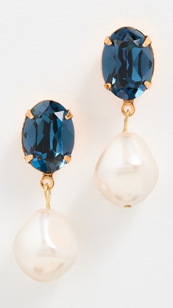 Shopbop - Designer Clothing, Shoes & Accessories Statement Bridal Earrings, Bridal Statement Earrings, Jennifer Behr, Earrings Blue, Wedding Earrings, Bridal Earrings, Crystal Glass, Swarovski Crystals, Designer Clothing