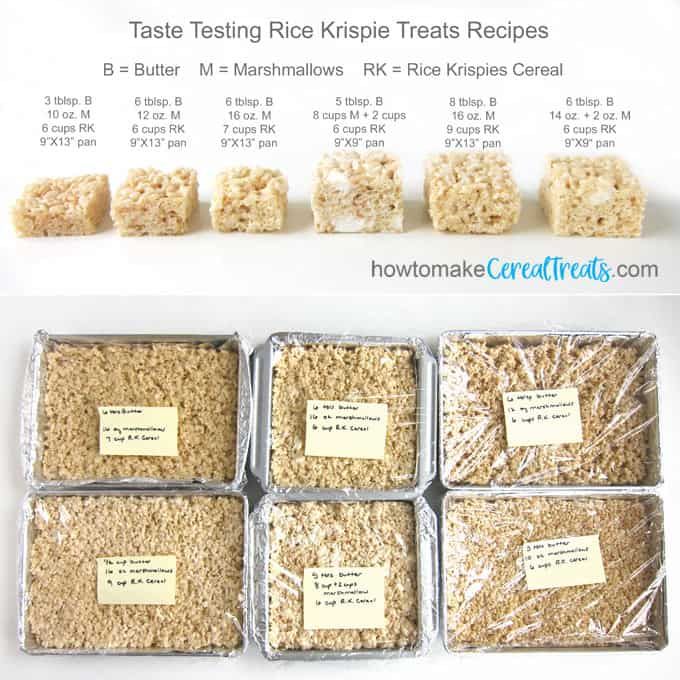 rice krispy treats are in plastic bags and labeled with instructions for how to make them