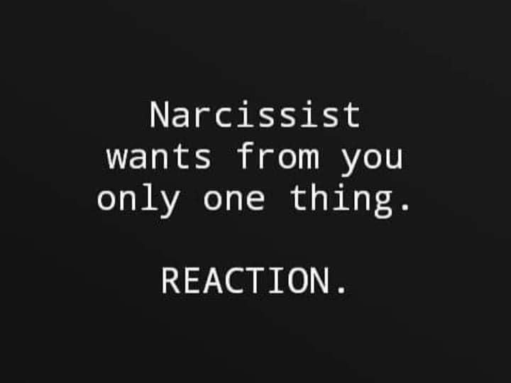 a black and white photo with the words narcisst wants from you only one thing reaction