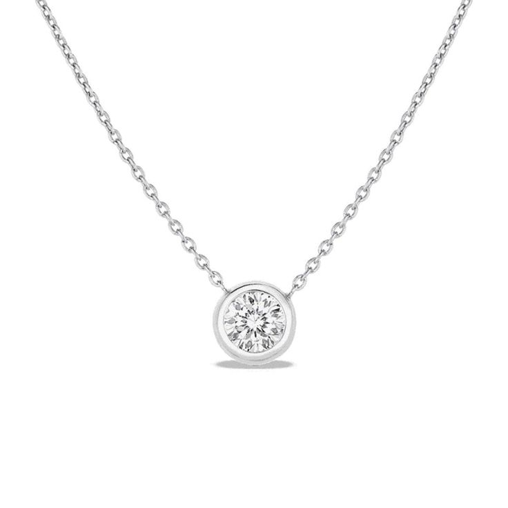 Roberto Coin Jewelry - 18K BEZEL SET DIAMOND SOLITAIRE NECKLACE | Manfredi Jewels Good Wishes, Solitaire Necklace, Diamond Solitaire Necklace, Roberto Coin, Solitaire Necklaces, Bezel Set Diamond, House Gifts, Fine Watches, Watches Jewelry