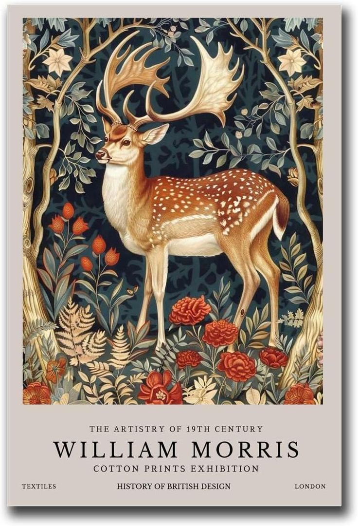 the book cover shows an image of a deer surrounded by flowers