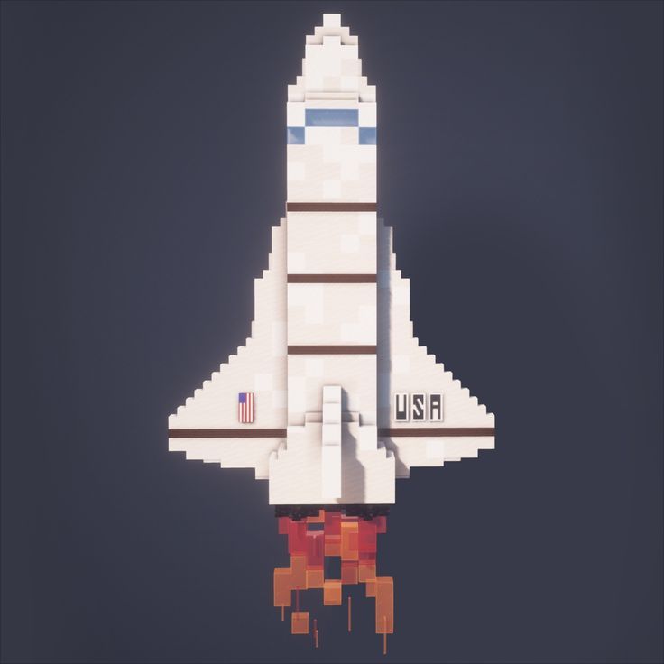 a lego model of an american space shuttle