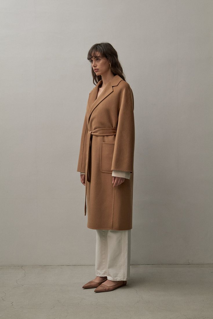 We've created the perfect coat for you. A classic timeless design made of cashmere blended with wool for warmth and durability. This coat can be worn tied up or open from day to night. Boyfriend Coat, Alpaca Coat, Tailored Coat, Classic Coat, Sweater Season, Perfect Coat, Classic Coats, Wrap Coat, Classic Blazer