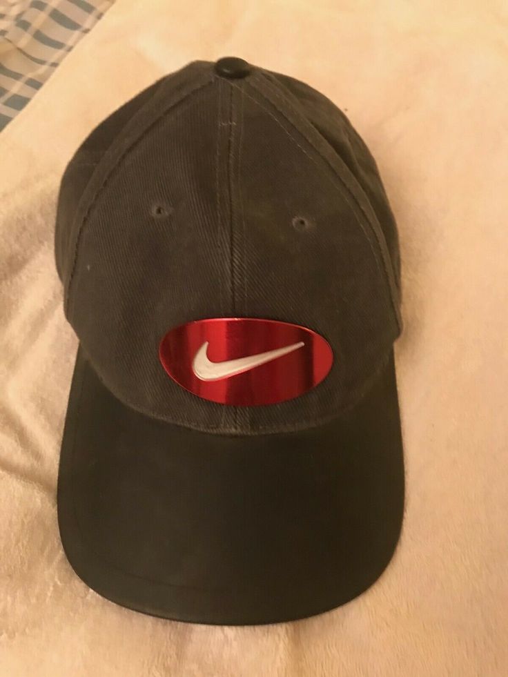 RARE Vintage 90s NIKE Swoosh Logo RED Metal Gray SnapBack dad Hat Cap Men's - see photo Gray hat and the bill is black smooth texture Nike Adjustable Dad Hat For Streetwear, Nike Dad Hat For Streetwear With Curved Brim, Nike Curved Brim Dad Hat For Streetwear, Nike Dad Hat With Curved Brim For Streetwear, Nike Sports Dad Hat With Curved Visor, Nike Dad Hat For Streetwear, Nike Sporty Dad Hat With Curved Bill, Nike Dad Hat With Curved Visor For Sports, Nike Dad Hat For Sports