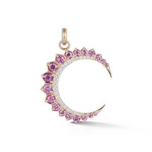 Victorian Aesthetic, Antique Fairs, Crescent Moon Pendant, Sapphire Color, Jewelry Show, Bridal Bracelet, Moon Charm, Pink Ring, Moon Pendant