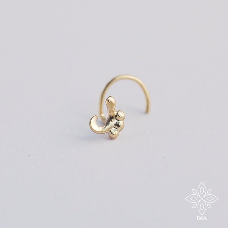 14K SOLID GOLD yang single earring Perfect for a variety of piercing locations: nostril / lobe / 3rd, 2nd hole earring / tragus / conch / helix / cartilage ---> Features: ♦ Material: 14k SOLID GOLD ♦ Tiny yang earring size: length: 4.5 width: 3.9 mm ♦ Wire thickness: Select your preference in the gauge at the top right of this page. available in 20/22 gauge = 0.8/ 0.6 mm. Gauge: the thickness of the wire the smaller the gauge the thicker the earring shaft is. 16 gauge - 12 mm ( very thick) 18 14k Yellow Gold Cartilage Earrings For Gift, 14k Yellow Gold Cartilage Earrings, Elegant Hypoallergenic 14k Gold Nose Rings, Gift Internally Threaded White Gold Nose Rings, Delicate Hypoallergenic Yellow Gold Cartilage Earrings, Hypoallergenic Yellow Gold Piercings For Wedding, Delicate Yellow Gold Hypoallergenic Cartilage Earrings, Minimalist Hypoallergenic Yellow Gold Nose Rings, Yellow Gold Sterling Silver Nose Rings For Gifts