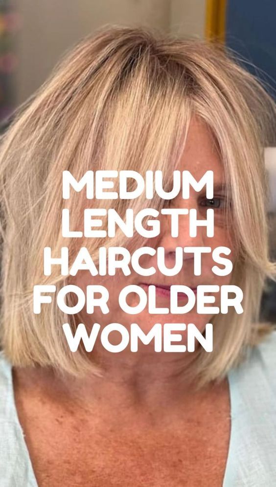 In this post, you'll find some of the best medium length haircuts for women over 50 Senior Womens Haircuts, Medium Length For Thinning Hair, Medium Length Bob With Layers Thick Hair, Short And Medium Hairstyles For Women, Blonde Hair Over 50 Mid Length, Haircuts Thinning Hair Women, Medium Length Haircut For Over 50 Women, Longer Bob Haircut Mid Length, Mid Length Haircuts For Women Over 50