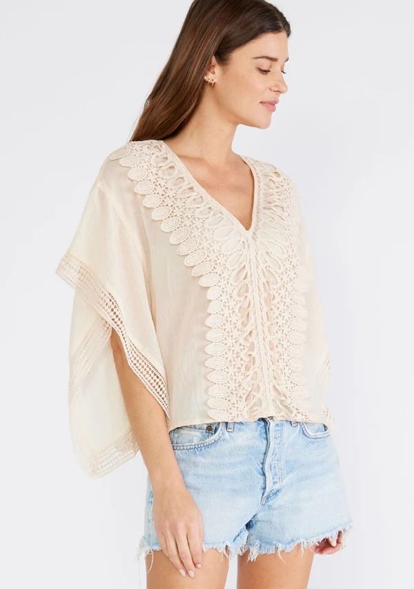 Shop this boxy sheer boho top with crochet in Pink or White. Designed in LA! Click to shop 100s of classic bohemian beach tops! Breezy V-neck Tops For Beach, Summer V-neck Tops With Crochet Lace, Beige Beachy Top For Beach Cover-up, Summer Crochet Lace V-neck Top, Chic V-neck Lace Top For Beach, Chic Summer Crochet Top With Crochet Trim, Summer Beach Lace Top, Lace Beach Cover-up Tops For Beach Season, Lace Tops For Beach Season Cover-up