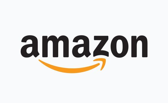 an amazon logo on a white background