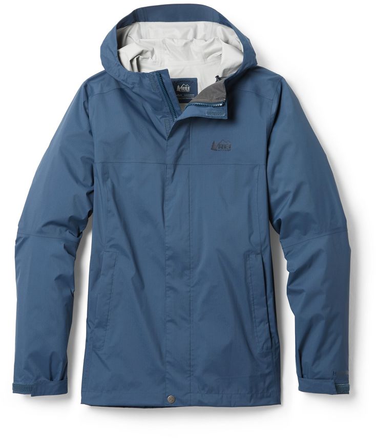 Don't cancel your hike for wet weather. This trail-ready REI Co-op 2.5-layer jacket is windproof and waterproof—and if you heat up  you can open the pit zips for extra airflow. Winter Moisture-wicking Outerwear For Outdoor Work, Midweight Weatherproof Fall Windbreaker, Midweight Weatherproof Windbreaker For Fall, Durable Windbreaker For Outdoor Work In Fall, Fall Windbreaker For Outdoor Work, Functional Moisture-wicking Outerwear For Outdoor Work, Waterproof Windbreaker For Fall Outdoor Activities, Durable Fall Windbreaker For Hiking, Durable Fall Hiking Windbreaker