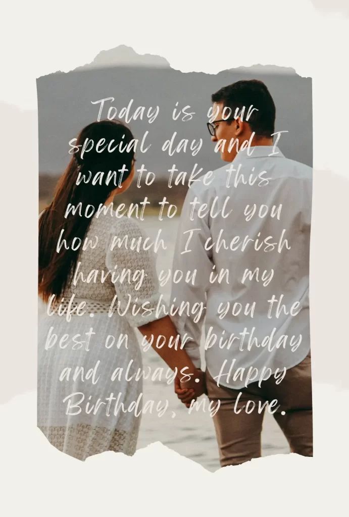 a couple holding hands and looking at each other with the words today is your special day and i want to take this moment to tell