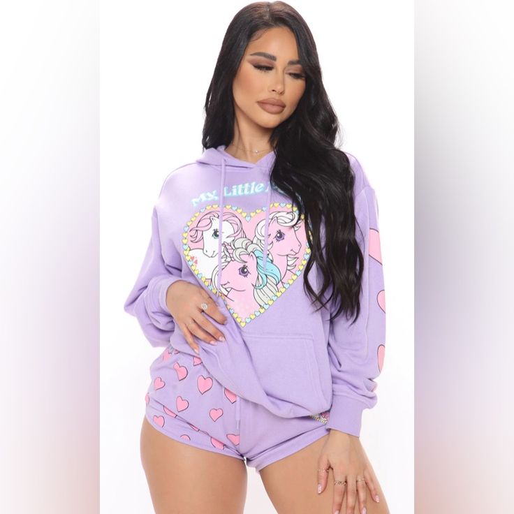 My Little Pony Retro 80’s Heart Graphic Purple Fleece Lined Pullover Sweatshirt Product Details Color: Lavender Hoodie Fleece Oversized License Disclaimer: Due To The Printing Process A Difference In Saturation May Occur. Each Garment Is Unique 60% Cotton 40% Polyester Imported Note: Please View All Photos Carefully For Item Description. Thank You. Casual Purple Sweatshirt With Cartoon Print, Cute Hoodie Sweatshirt For Loungewear, Cute Long Sleeve Hoodie For Loungewear, Purple Long Sleeve Cartoon Print Sweatshirt, Purple Long Sleeve Sweatshirt With Cartoon Print, Long Sleeve Letter Print Tops For Pajama Party, Long Sleeve Tops With Letter Print For Pajama Party, Cute Fleece Top For Loungewear, Long Sleeve Hoodie With Cartoon Print For Lounging