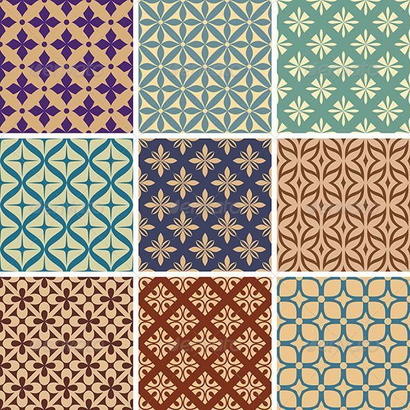 six different patterns in various colors